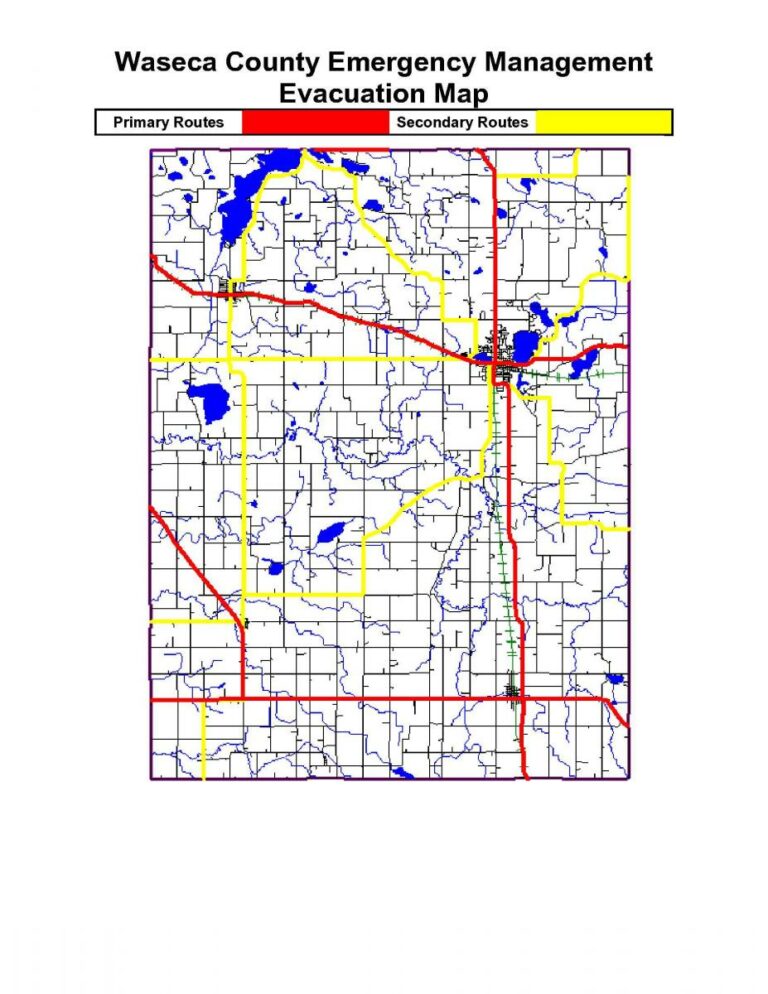 evacuation route map Winona County Emergency Management
